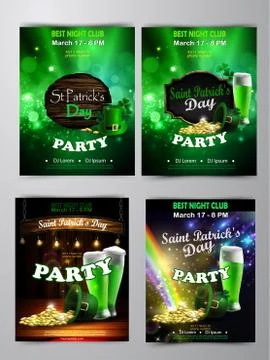 Vector St. Patrick s Day poster design template Stock Illustration