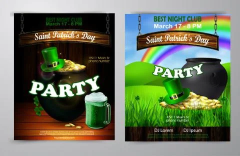 Vector St. Patrick s Day poster design template Stock Illustration