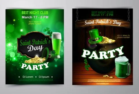 Vector St. Patrick s Day poster design template Stock Illustration