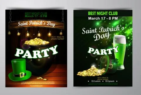 Vector St. Patrick s Day poster design template Stock Illustration
