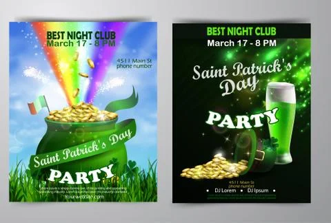 Vector St. Patrick s Day poster design template Stock Illustration