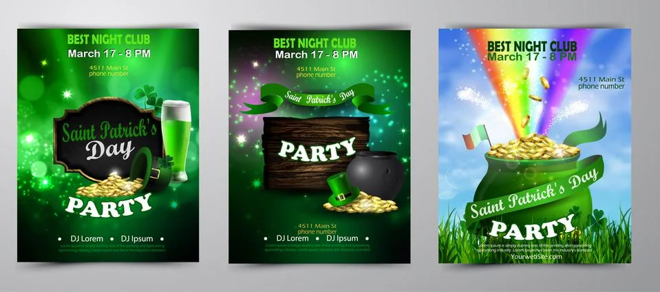 Vector St. Patrick s Day poster design template Stock Illustration
