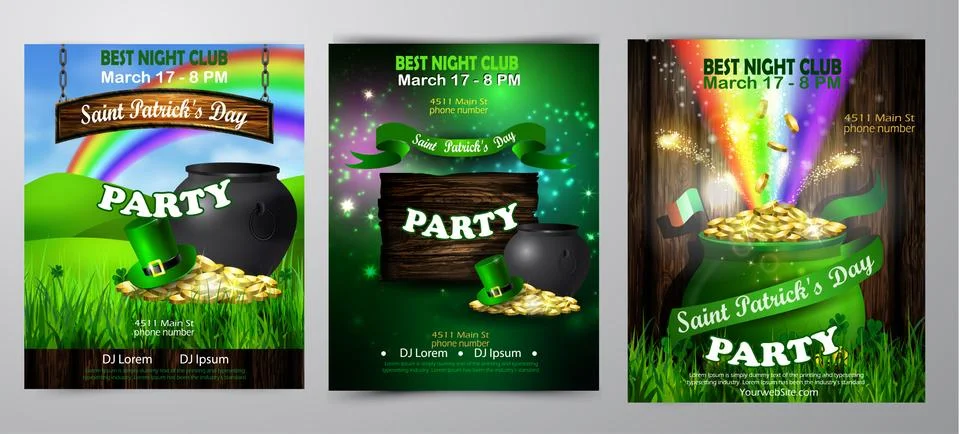 Vector St. Patrick s Day poster design template Stock Illustration