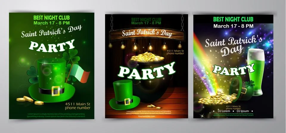 Vector St. Patrick s Day poster design template Stock Illustration