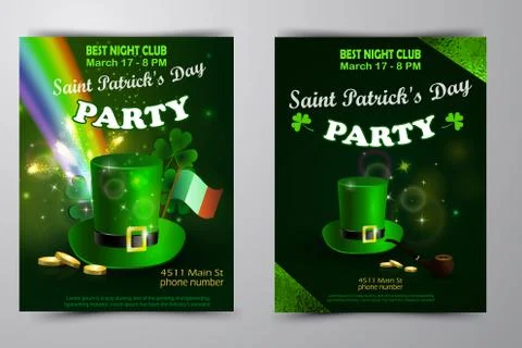 Vector St. Patrick s Day poster design template Stock Illustration