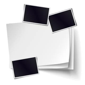 Vector stack of blank paper sheets with soft shadows isolated on white Illustrazione stock