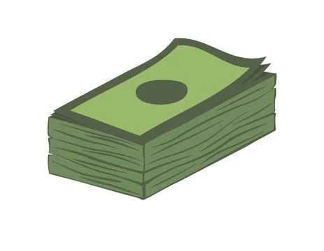 Vector Stack of Money Icon dollar pile cash Stock Illustration