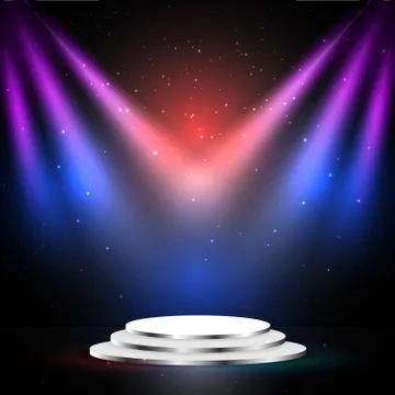 Vector stage scene with glitter Stock Illustration