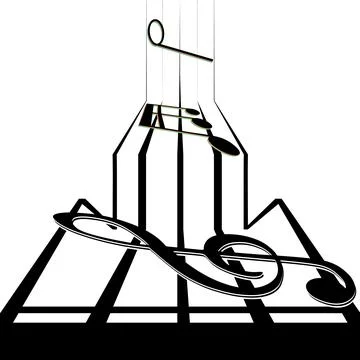 Vector stairs of musical notes. Stock Illustration