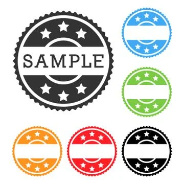Vector stamp set Stock Illustration