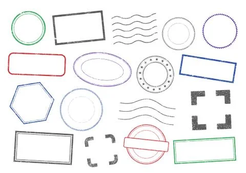 Vector Stamps frames 2 Stock Illustration