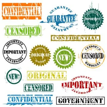 Vector stamps Stock Illustration