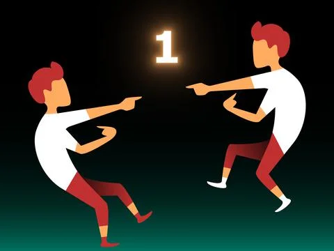 Vector stand out from the crowd in gradient style. Editable illustration Stock Illustration