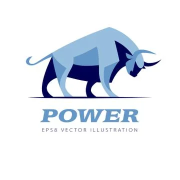 Vector standing bull Illustration
