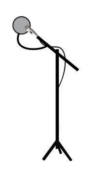 Vector standing microphone design Stock Illustration