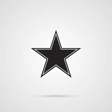 Vector Star Dark Gray Icon over wnite Stock Illustration