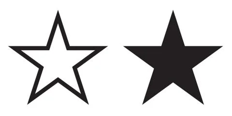 Vector star icon of geometry five-ray star line Illustrazione stock