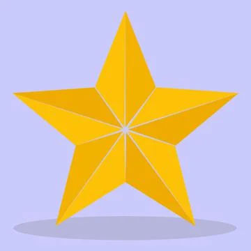 The vector star icon is made in a flat style. Stock Illustration