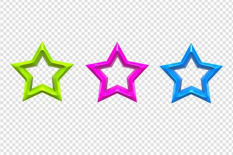 Vector star icon. On a transparent background png. Stock Illustration