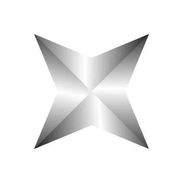 Vector star icon on white background. Shinny star icon vector design Illustrazione stock