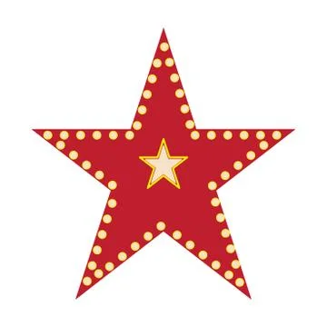 Vector star with lighnts. EPS isolated illustration on a white background Illustrazione stock