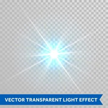 Vector star light radiance. Sparkling particle with lens flare beams Stock Illustration