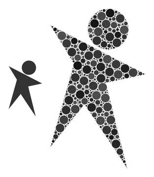 Vector Star Man Composition of Dots Stock Illustration