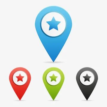 Vector star pointers Stock Illustration