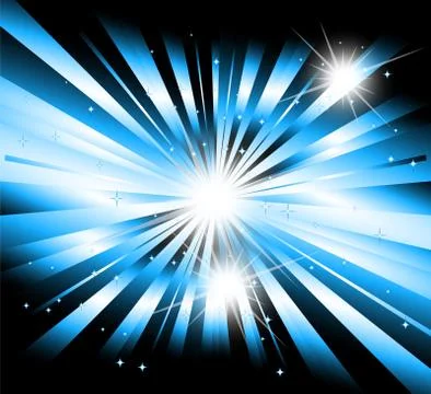Vector star, ray with lens flare Stock Illustration