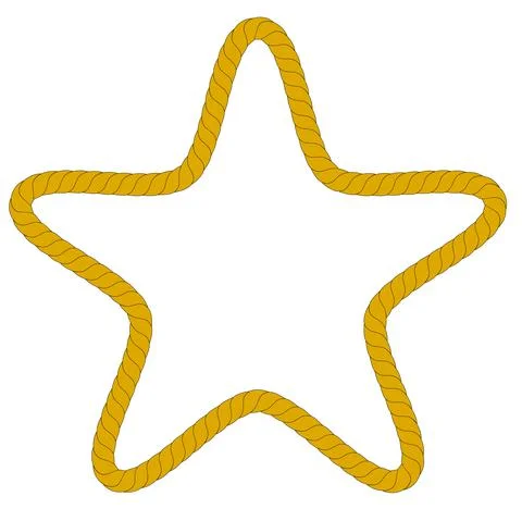 Vector Star Shape Frame from rope Stock Illustration