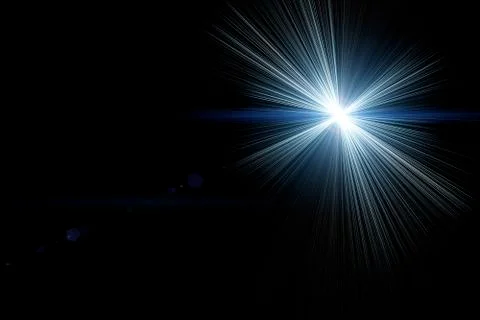 Vector star, sun with lens flare Stock Illustration