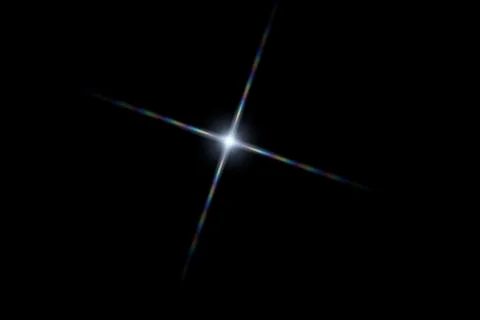 Vector star, sun with lens flare Stock Illustration