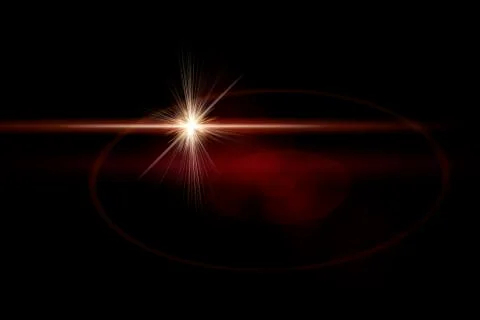 Vector star, sun with lens flare Stock Illustration