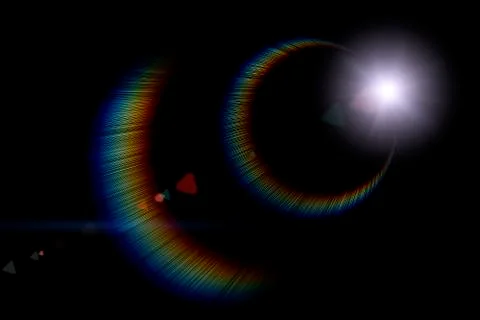 Vector star, sun with lens flare Stock Illustration
