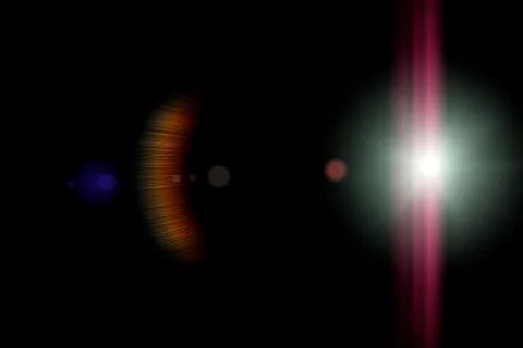 Vector star, sun with lens flare Stock Illustration