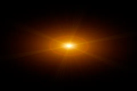 Vector star, sun with lens flare Stock Illustration