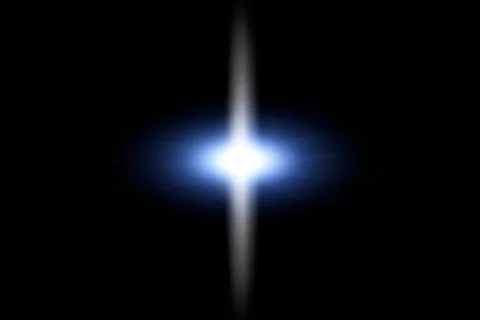 Vector star, sun with lens flare Stock Illustration