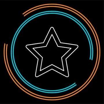Vector star symbol, rating or award shape, success icon Stock Illustration