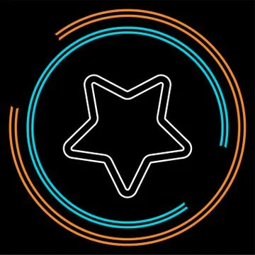 Vector star symbol, rating or award shape, success Stock Illustration