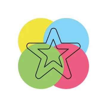 Vector star symbol, rating or award shape, success Stock Illustration