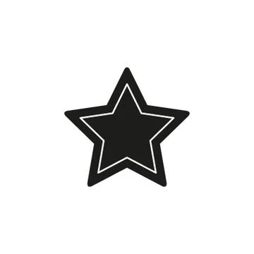 Vector star symbol, rating or award shape, success icon Stock Illustration