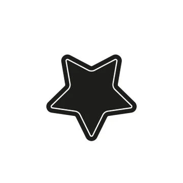 Vector star symbol, rating or award shape, success icon Stock Illustration