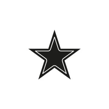 Vector star symbol, rating or award shape, success icon Stock Illustration