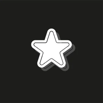 Vector star symbol, rating or award shape, success icon Stock Illustration