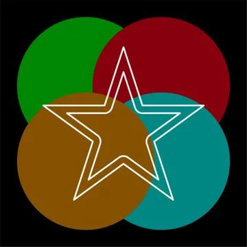 Vector star symbol, rating or award shape, success Stock Illustration