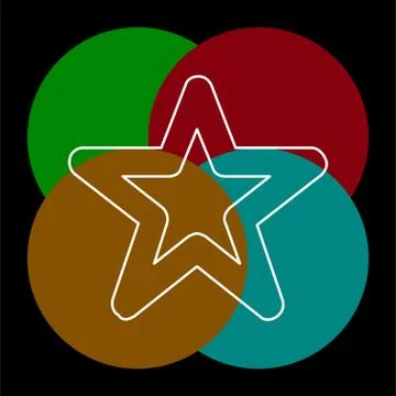 Vector star symbol, rating or award shape, success Illustrazione stock