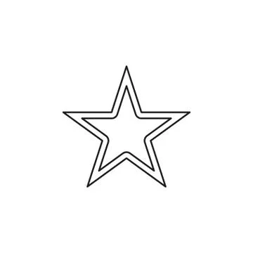 Vector star symbol, rating or award shape, success Stock Illustration
