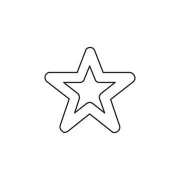 Vector star symbol, rating or award shape, success Stock Illustration