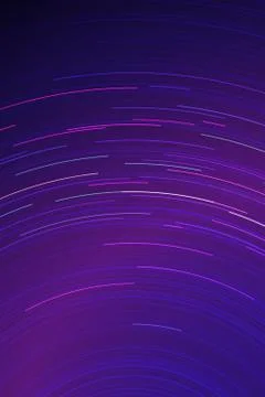 Vector star trails. Long exposure effect of night sky motion Stock Illustration