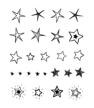 Vector stars collection Stock Illustration